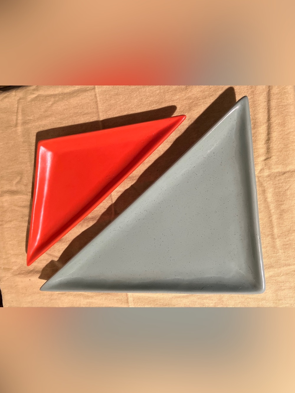 Retro MCM style THRESHOLD triangle dishes